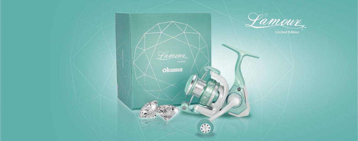 L'amour Spinning Reel (Limited Edition) - Okuma L'amour Spinning Reel-Limited Edition-13 Swarovski Crystals